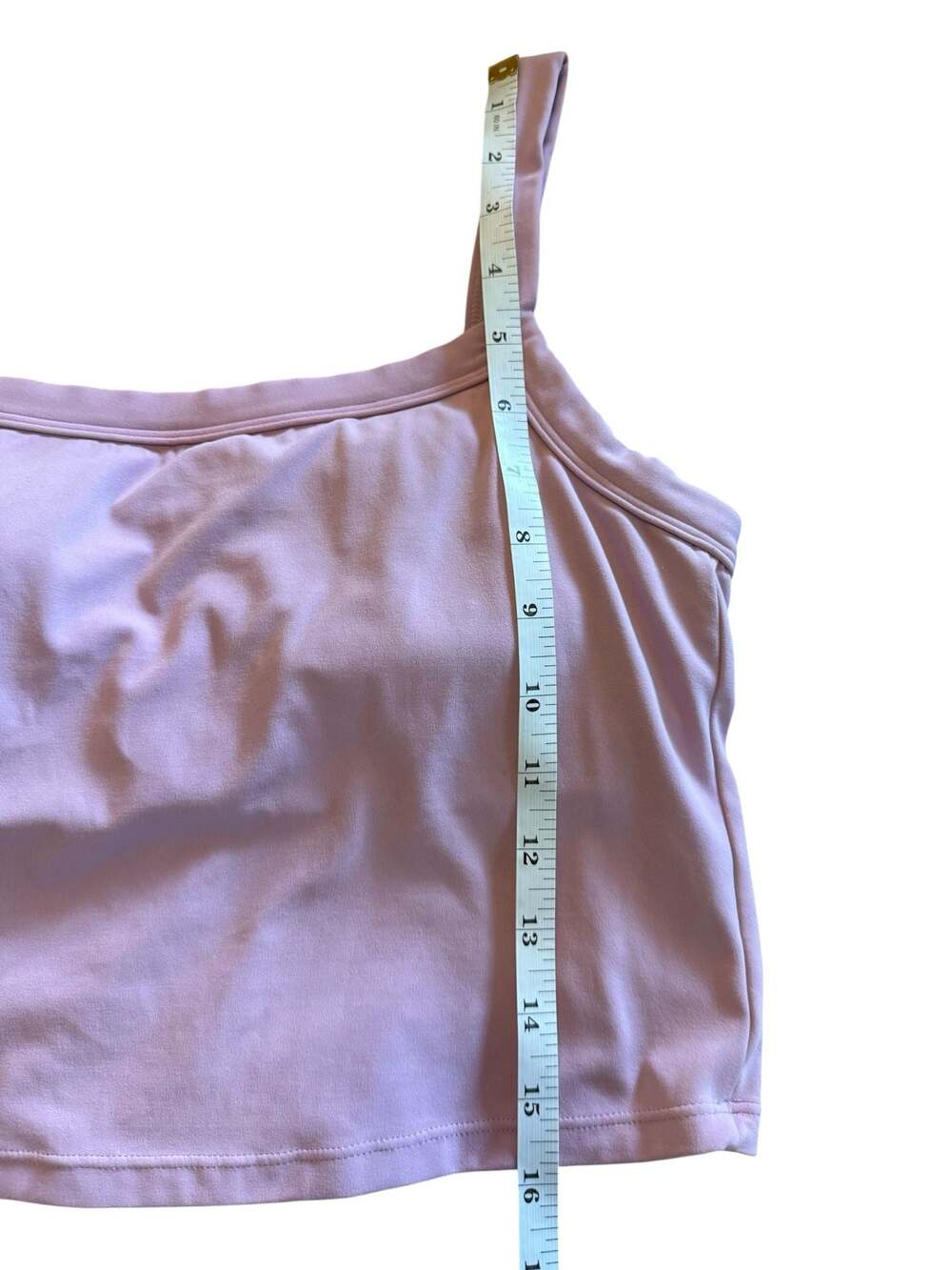 Vitality Women's Size L pink Lavender Square Neck Crop Tank Top - Picture 3 of 5